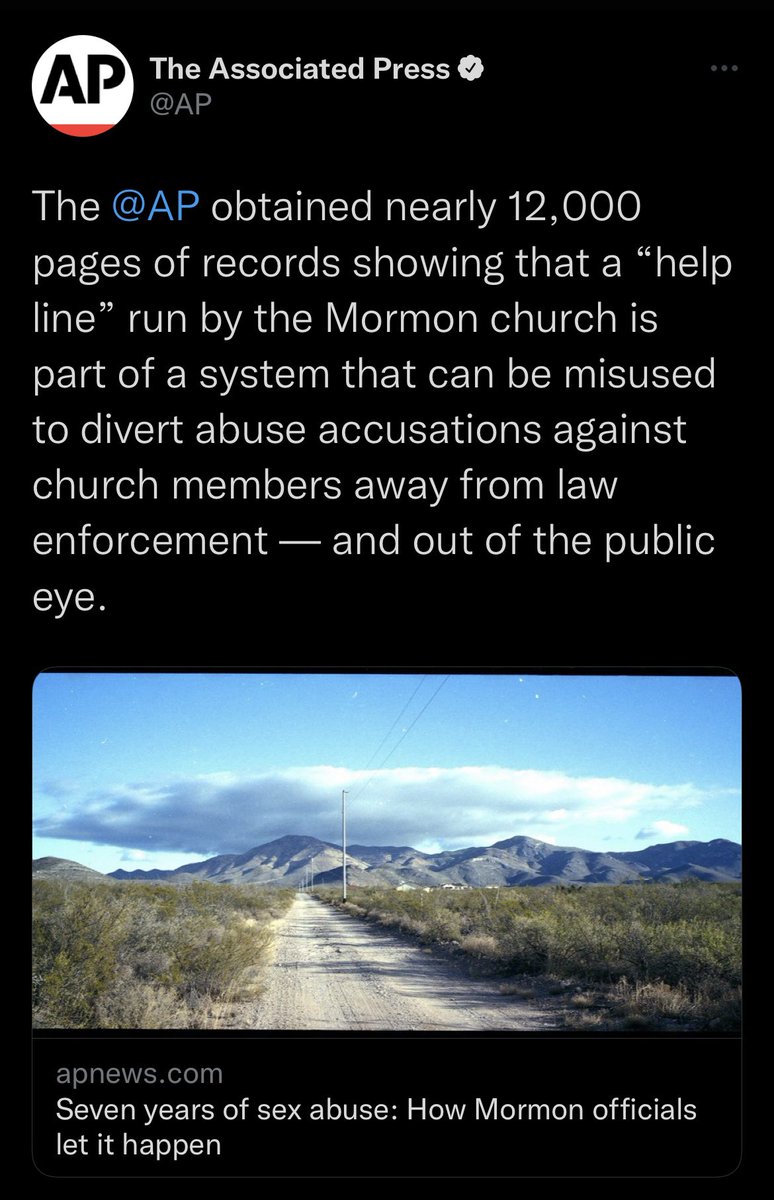 jessiejensen's tweet photo. The Mormon               The Mormon
church sowing:           church reaping: https://t.co/ksCHFGpObk