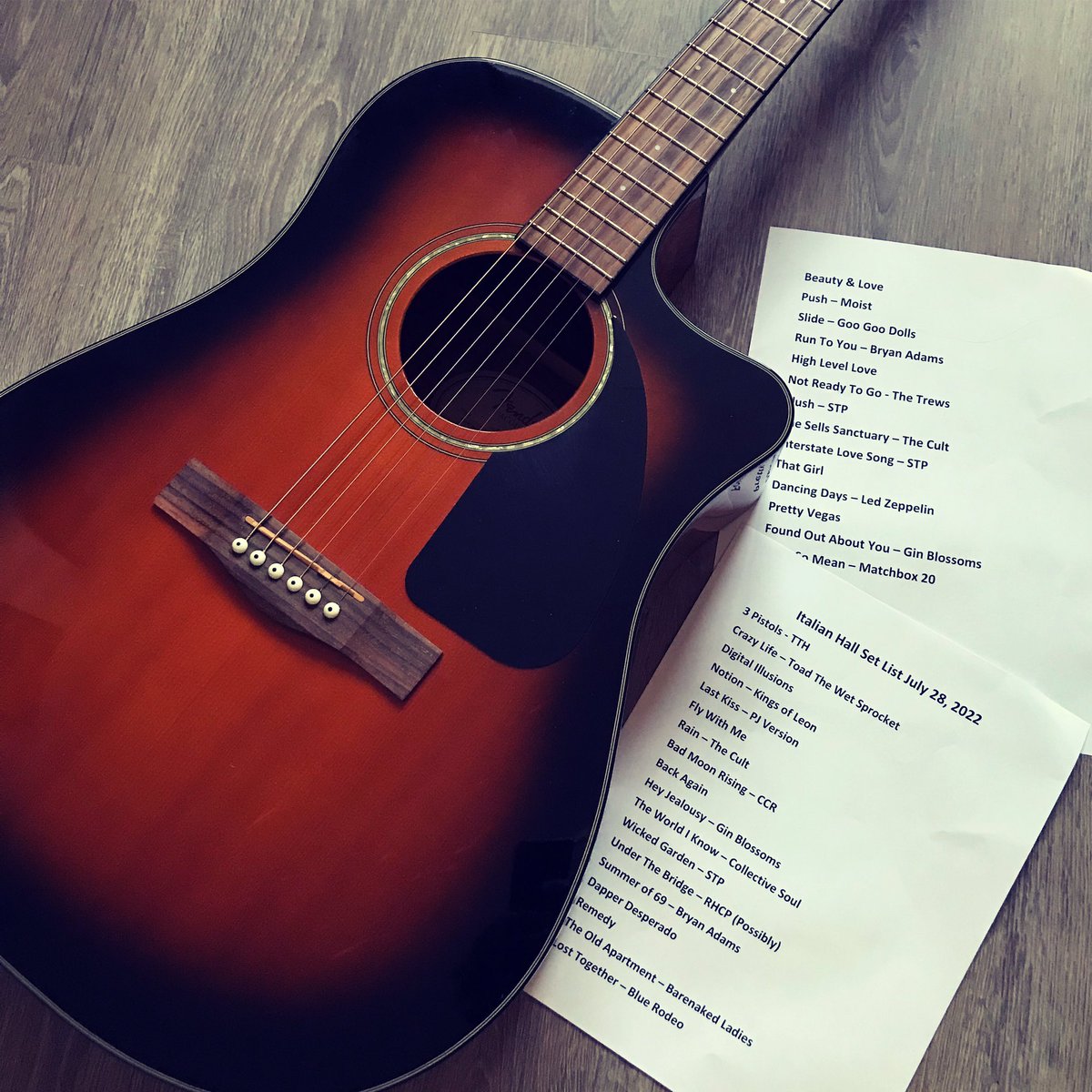MagneticNorth_'s tweet photo. Set List from The Italian Hall July 28th! #Seasidedaze #Unplugged https://t.co/YkfW0Ep5KJ