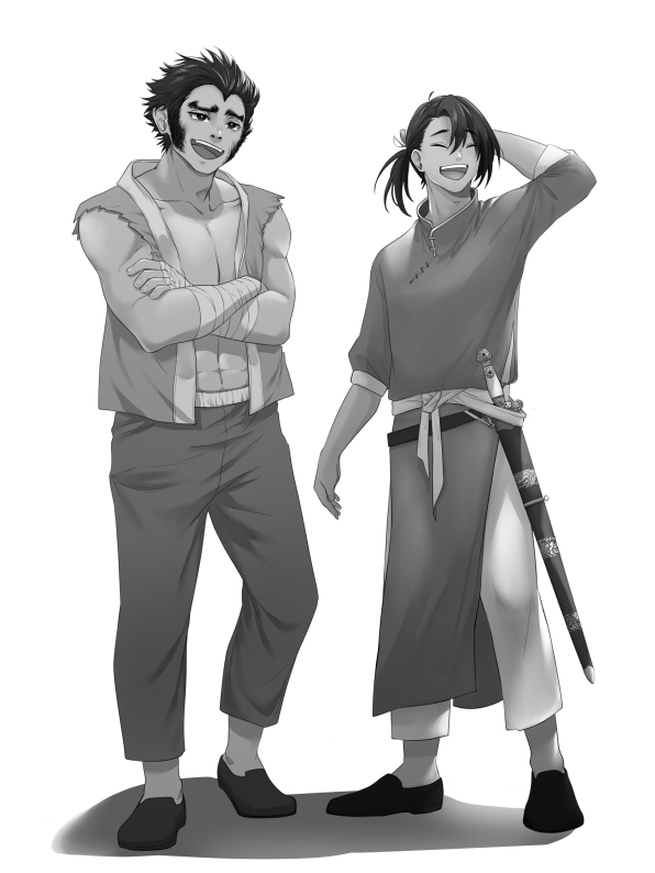 CasualfarmerBOC's tweet photo. The Xong Brothers, Gou Ren and Yun Ren. The complainer and the prankster, rocking that minor bandit villain style. #BewareofChicken https://t.co/uRgG5wXWWO