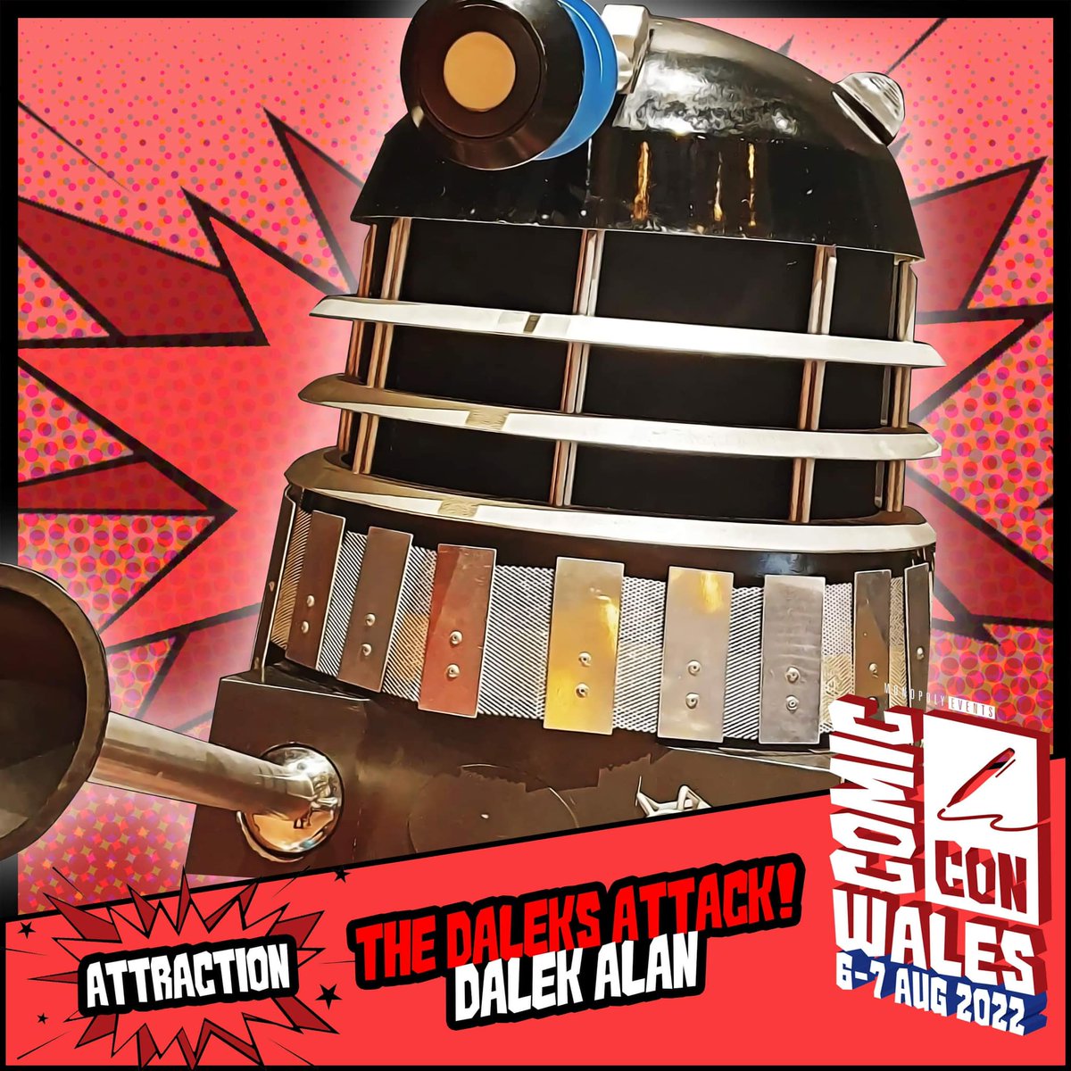 dalekdecimus's tweet photo. This weekend the Daleks will be invading the ICC in South Wales for Comic Con Wales. Learn how to build your own Dalek from material provided by the Internet resource, Project Dalek.
#daleks #dalek #dalekdecimus #dalekdrax #dalekblitz #dalekalan
#comicconwales #iccwales https://t.co/jZ2WCEoTCb