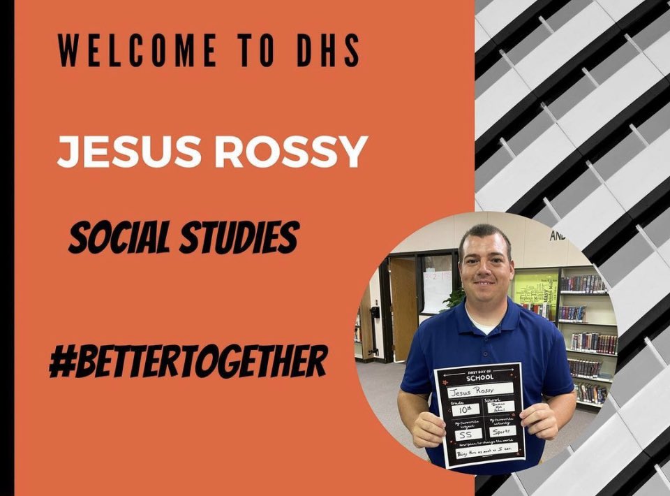 dumashstx's tweet photo. Please help us welcome our new teachers at DHS!! #TheBest #teaching https://t.co/dvIrfJuwDd