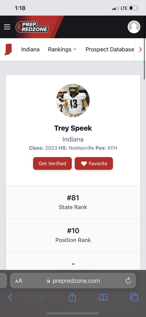 Trey Speek 6'2 Safety tweet media