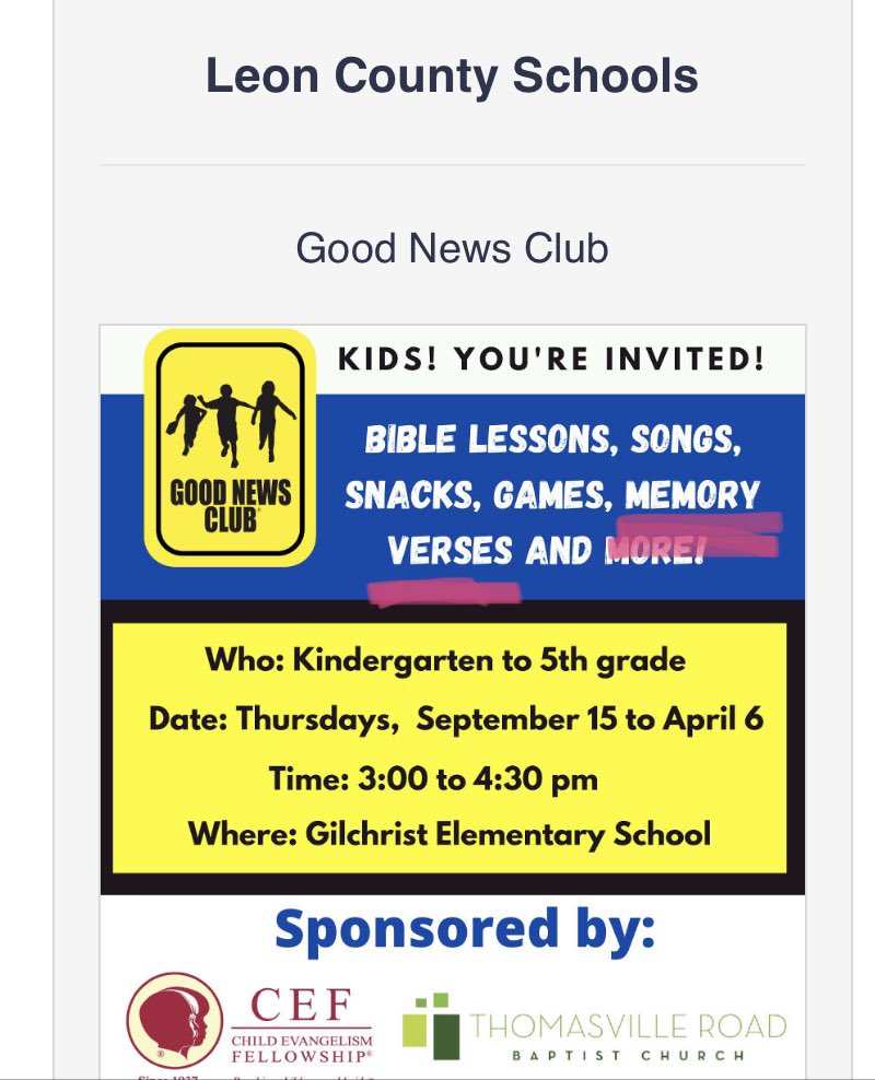 dlgphd's tweet photo. Not that I want to help the Christian Nationalists in their indoctrination efforts, but even when I was hardcore evangelical, never in a million years would MEMORIZING BIBLE VERSES be a draw. #AdvertisingFail https://t.co/16Fpc1rwCP