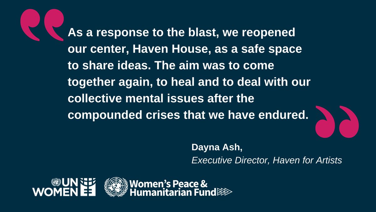 The 2020 #4August #BeirutBlast severely impacted the lives of people living in the affected areas. With support from the @wphfund, @HavenforArtists established a community centre, providing space for healing, political action & art cc @unwomenarabic @UN_Lebanon @GermanEmbBeirut