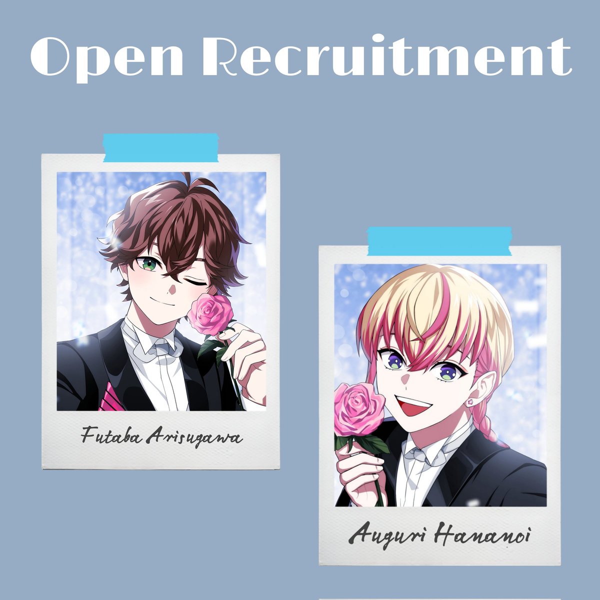 [OPEN RECRUITMENT]

Kali ini kami ingin membuka slot untuk mundane baru dari chara yang tertera di bawah ini loh 🥳🥳
Tidak perlu terlalu IC di awal karena kita masih sama sama belajar.