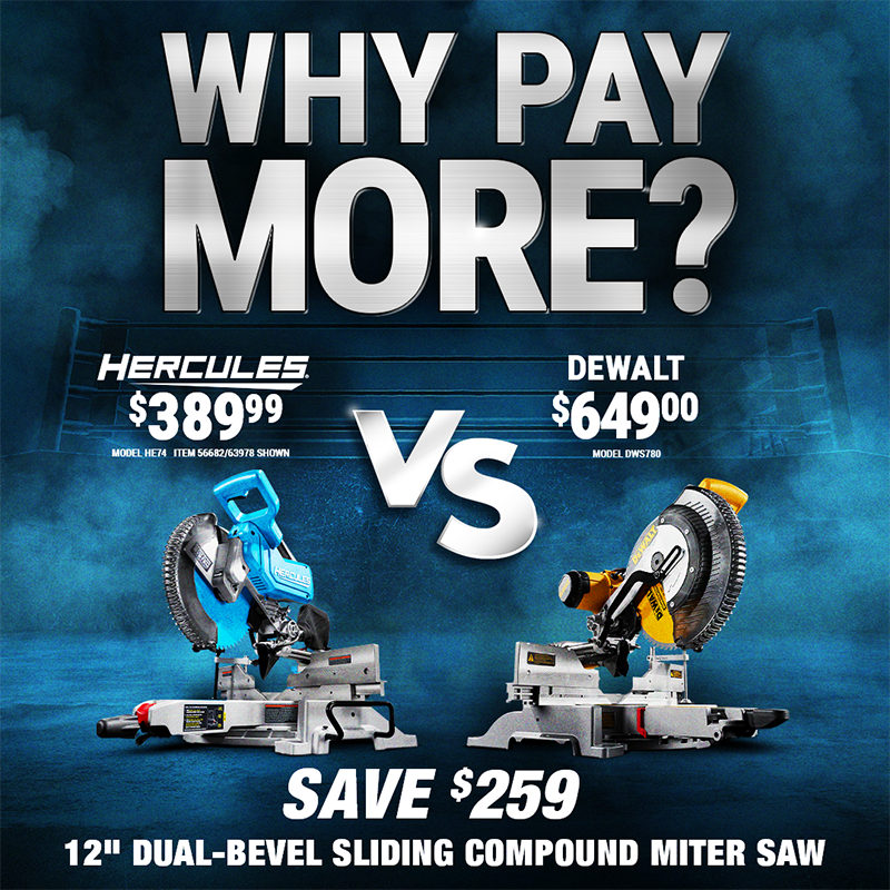 Harbor Freight on Twitter "The Hercules Professional 12" Dual Bevel