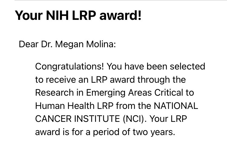 Woke up to incredible news! I’ve been awarded the @NIH_LRP through @theNCI 🤩 Once I stop crying tears of joy, I’ll be putting all of my attention toward engineering immune cells for cancer therapy @UW_Immunology while @theNCI takes care of my student loans 🤗