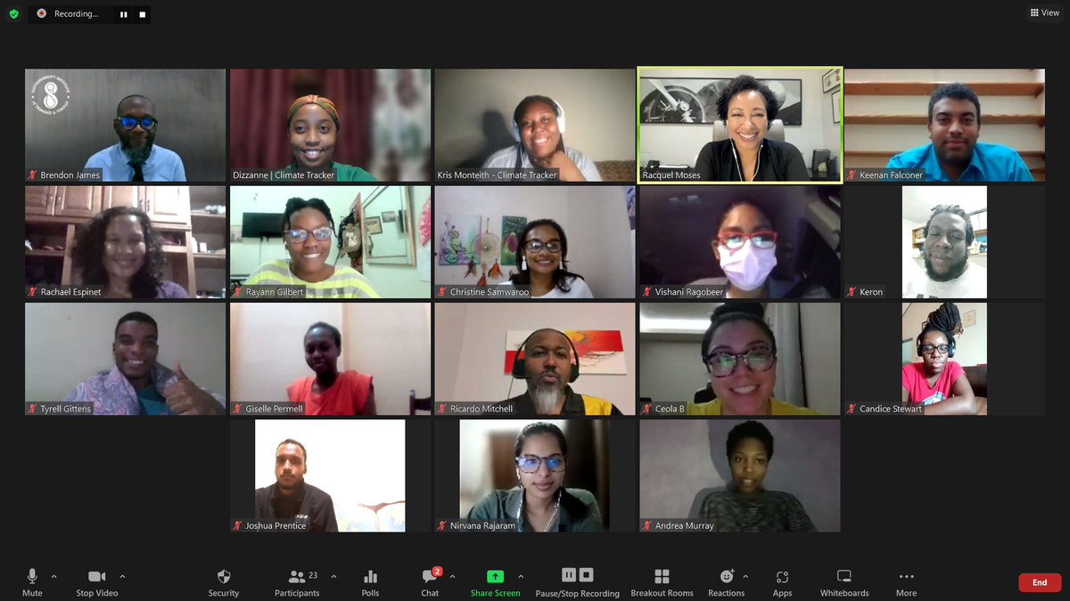 🫠 Wooooo! Such a heavy topic today, but our team rallied through, learning about the Caribbean political economy in relation to the energy transition. Thanks to all our speakers and our fellows! 
.
#climatetrackercaribbean