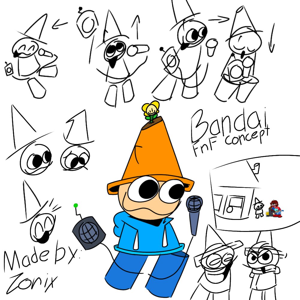 Zonix on Twitter "Bandu fnf concept Im gonna make this 3D when i get
