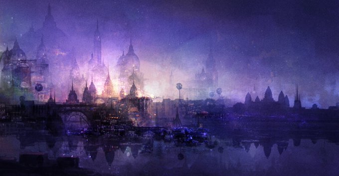 水面反射のtwitterイラスト検索結果