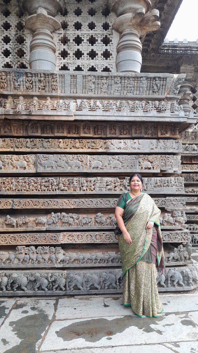vaiju7's tweet photo. Where else a #Vanasingaram but with rows and rows of animals, real and mythical. #NationalHandloomWeek #Handlooms #Heritage #Temples #Textiles https://t.co/IdxgiEjIVz
