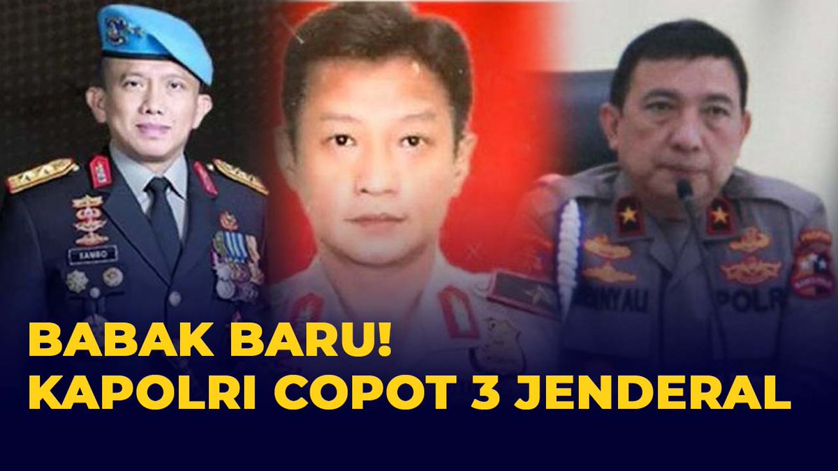 KompasTV's tweet photo. Babak Baru! Kapolri Copot 3 Jenderal di Kasus Penanganan Brigadir J https://t.co/msXMDFI1rG https://t.co/GrGhRZyDiH