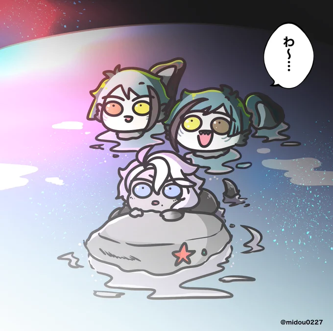 夏の思い出🐙🐬🦈🎆 
