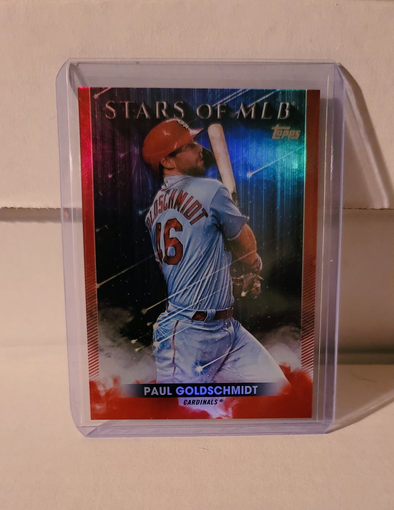 DizzleAZ's tweet photo. One of my new favorite #Goldy cards for the PC. #RedParallel #StarsofMLB 
@CardPurchaser 
@DylanJeter8 https://t.co/rBrGA9noYb