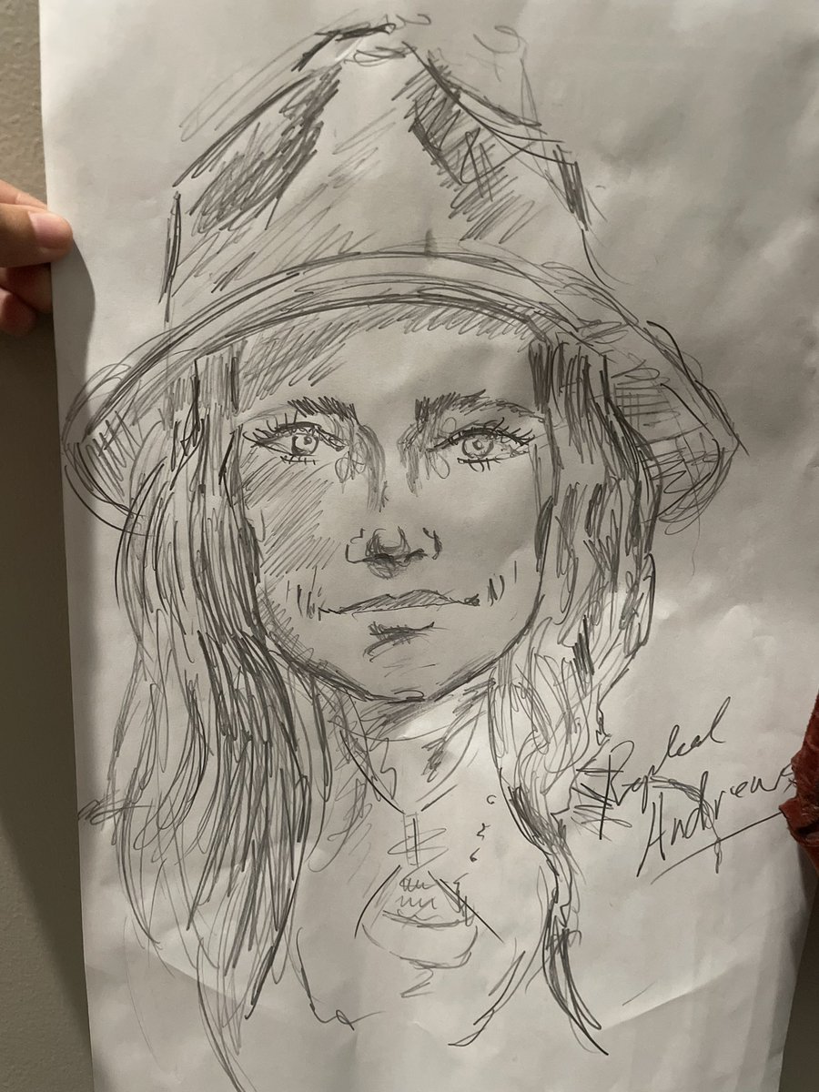 officiallyfain's tweet photo. Random guy drew what he said is a portrait of me… idk who he was thinking about, but it wasn’t me https://t.co/ixIfZSduda