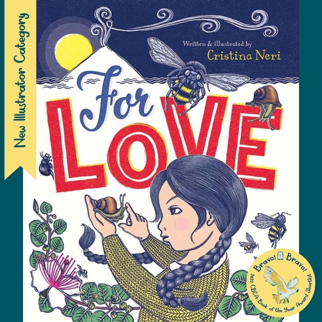 CBCANSW's tweet photo. BRAVO!!! to Cristina Neri whose book For Love (published by Lake Press Pty Ltd) has been shortlisted for 2022 CBCA Award for New Illustrator. 🤩🎉📚

@cristinaneri_inlove #lakepress

#CBCA #cbca2022 #cbcabookawards #cbcabookawards2022 #cbcashortlist2022 #cbcashortlist #bookawards https://t.co/MEDXwBQBJF
