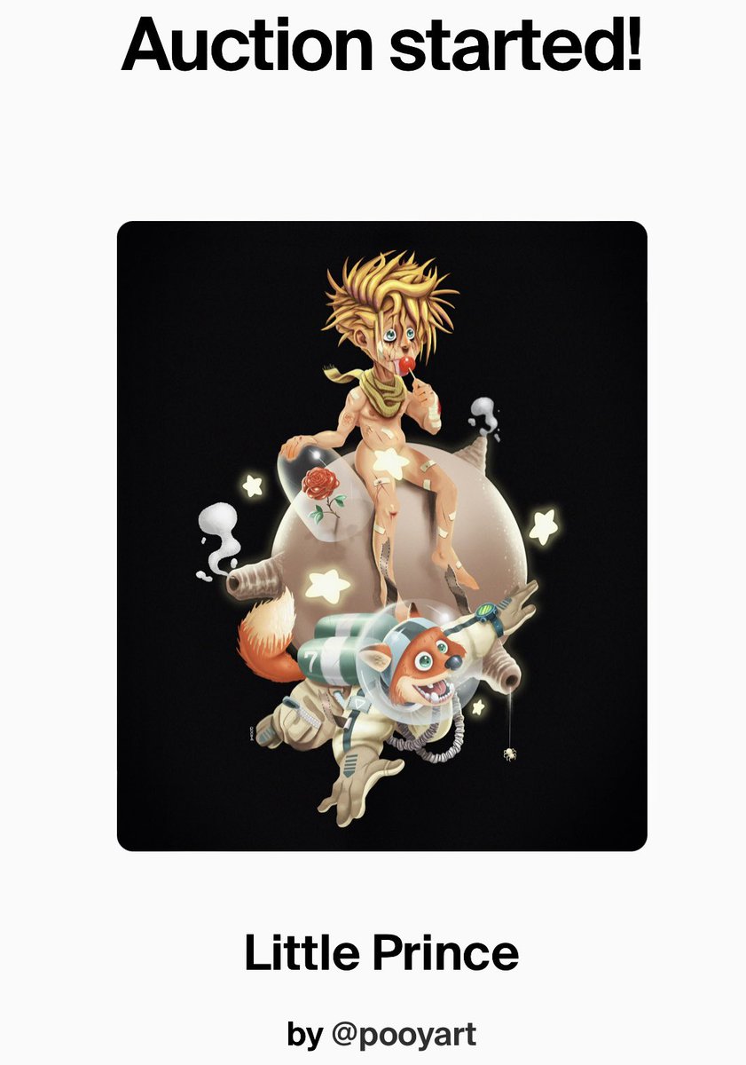 pooyart's tweet photo. Gm , fam !! Auction started by  0x7906…e23b , unknown collector!!!

This is my first auction in NFT market and Thank you so much ... 🥹☘️🥰

#NFTSPACESHIP #NFTcommunity https://t.co/1YlvbXXfE1