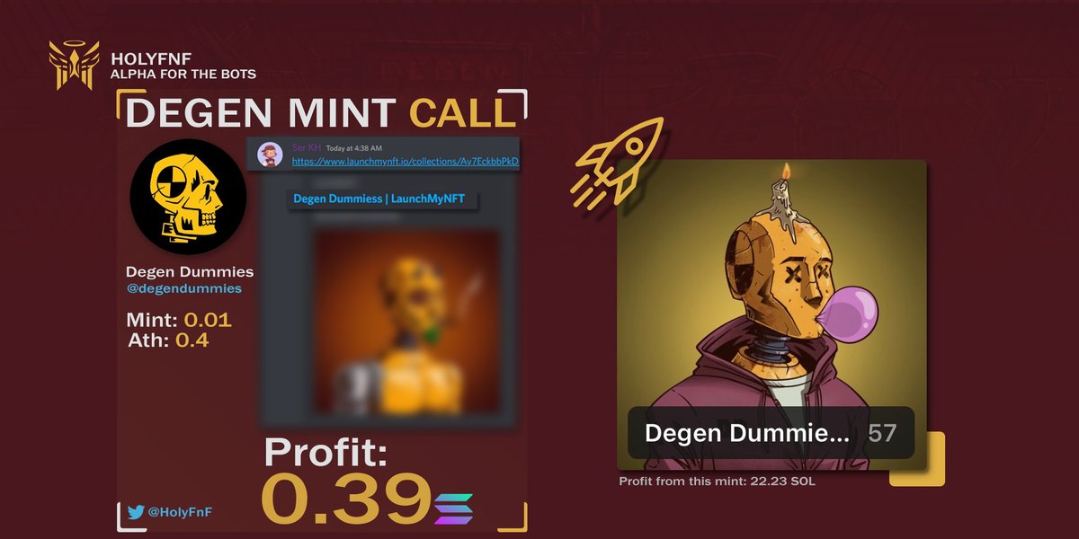 Cook day everyday, <a href="/degendummies/">Dummified Labs |</a> . thank you for our community for sharing their insights with all these mints. without them we won't be eating good. Credits to the success of <a href="/MambaMints/">Mamba</a> another Big W!