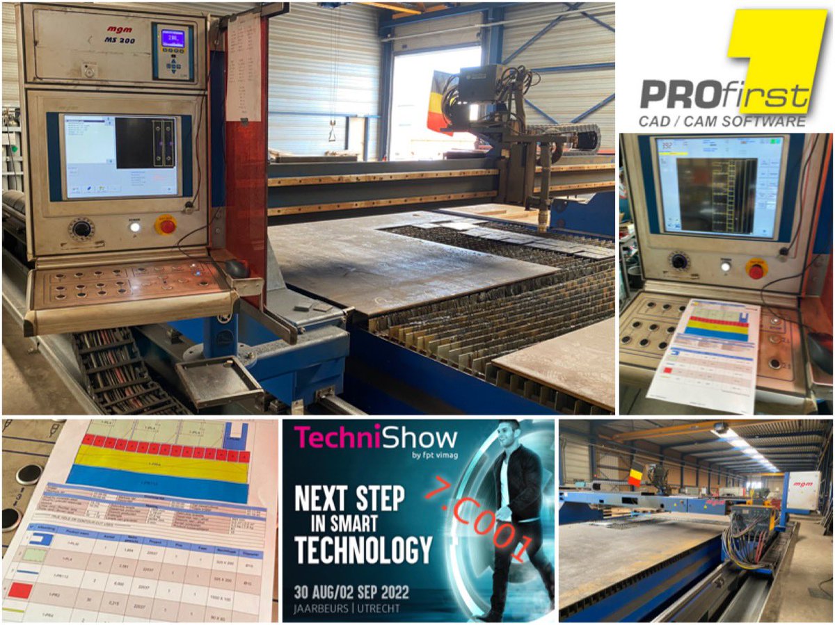 Vorige week besteld, deze week geleverd in België, #PROfirst #CADCAM voor een MGM #Plasmasnijmachine. Zelfs met alle drukte en voor een voor ons nieuw fabrikaat machine is dat mogelijk. PROfirst is hét systeem voor staalconstructie! Ook op de #TechniShow te zien op onze stand!