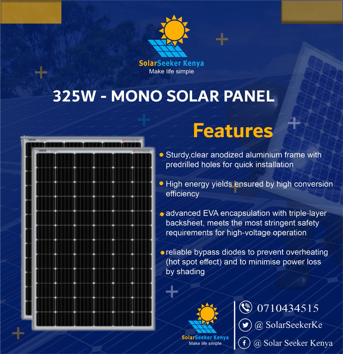 SolarSeekerKe's tweet photo. We have what it takes to make your home come to life all day, all night. The secret is in Solar Seeker Kenya . 
Place your orders now. 
For further enquiries 👇
 📞 0710434515

#TheGrandFallout #KenyaDecides2022 US Embassy Ndii Iphone 14 Mudavadi Kelly Khumalo Uhuru Ruto Raila https://t.co/V7tuzERjcs
