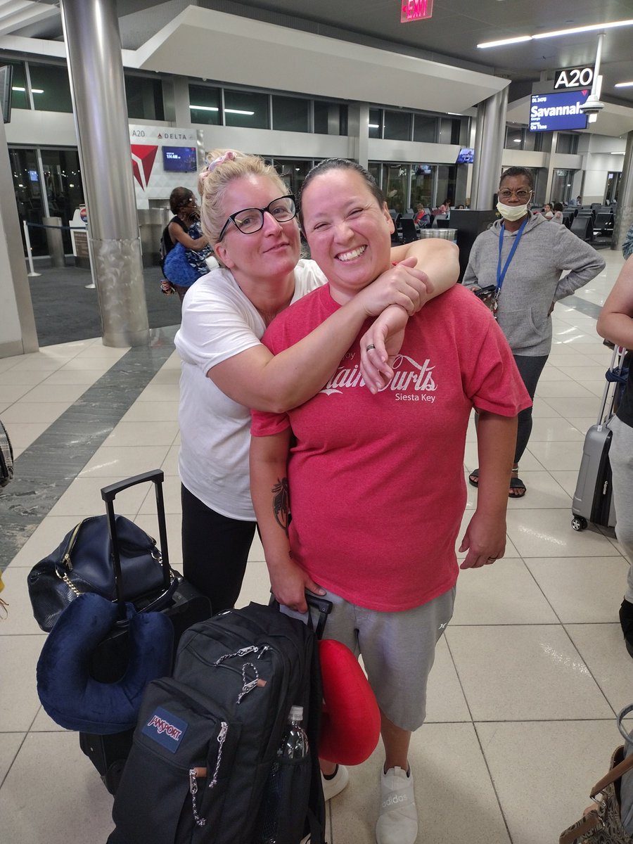 chansen513's tweet photo. Welcome to #DeltaAnaconda at #ATL  airport #delta cancelled all these flights tonight!!! Where's our hotel, $10k vouchers, food, because we're thirsty, hungry, and ready to be home. #cancelled #GoodMorningAmerica #10kvoucher #deltaairlines #delta #HappyAnniversary #lgbt #lesbian https://t.co/pIWlJmSgG8