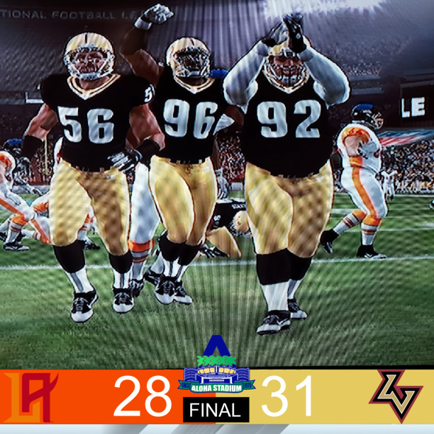 MaddenXFL2020's tweet photo. The final from Honolulu! https://t.co/0HNjPRK9s3