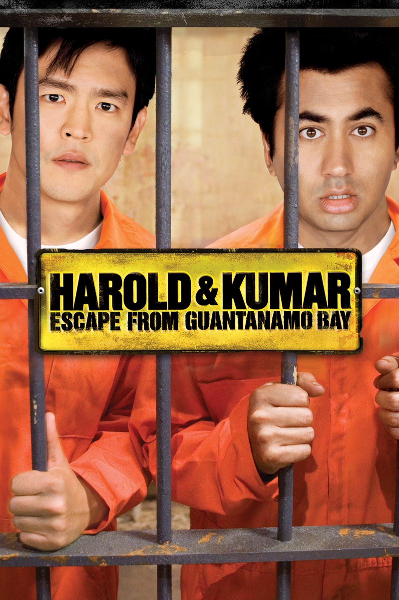 Was watching Harold & Kumar Escape from Guantanamo Bay. It's an enjoyable sequel.

#HaroldAndKumar #JonHurwitz #HaydenSchlossberg #JohnCho #KalPenn #NeilPatrickHarris