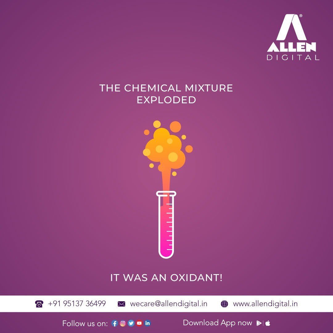 ALLENDigital_In's tweet photo. Whether it's oxidants in the test tube or accidents in the lab, failure is a common occurrence. When results explode, how you come back and make things work define you. Be known for how you endure academic challenges!
#AllenDigital #AllenClasses #KotaCoaching https://t.co/6qyUSgX4Da