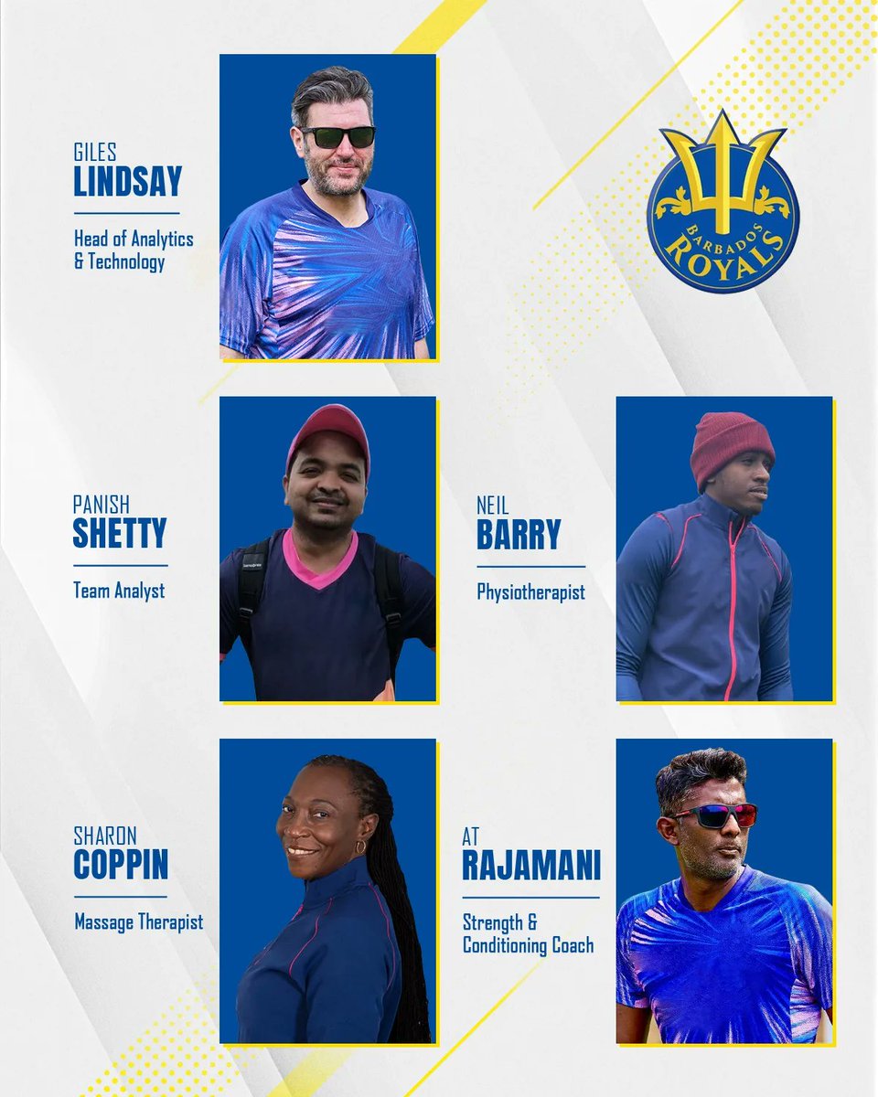 The team behind the team. Say 👋 to members of our support staff for #CPL2022. 💗 #RoyalsFamily