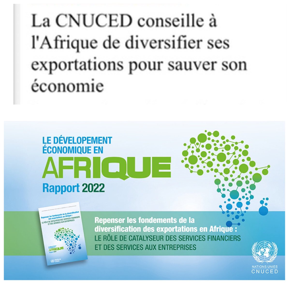 ElieNkamgueu's tweet photo. Dans son Rapport 2022 publié le 14 juillet, la CNUCED indique qu’en Afrique, environ 45 des 54 pays ont pour principale activité économique l'exportation de produits primaires et de base, liés à l'agriculture et à l'exploitation minière.
Lire l’article : https://t.co/wGmzIXId1x https://t.co/YwAQ37b581