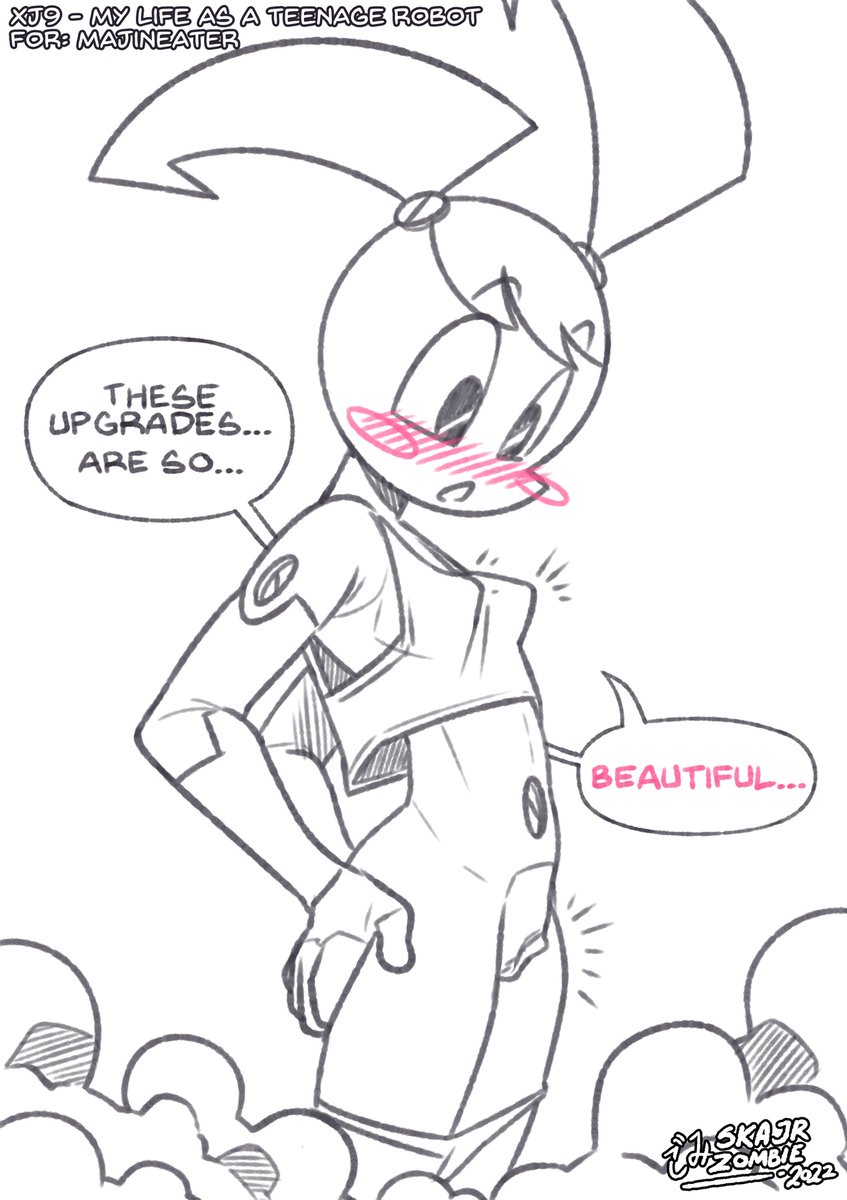 GOMIZOMBI's tweet photo. XJ9 "Jenny" - My life as a teenage robot
Supporter sketch (July) for @MajinEater https://t.co/b5k7jRKeTb