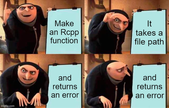 GusLipkin's tweet photo. I made my first #Rcpp function today 😎

#RStats https://t.co/8VAVchwaM8