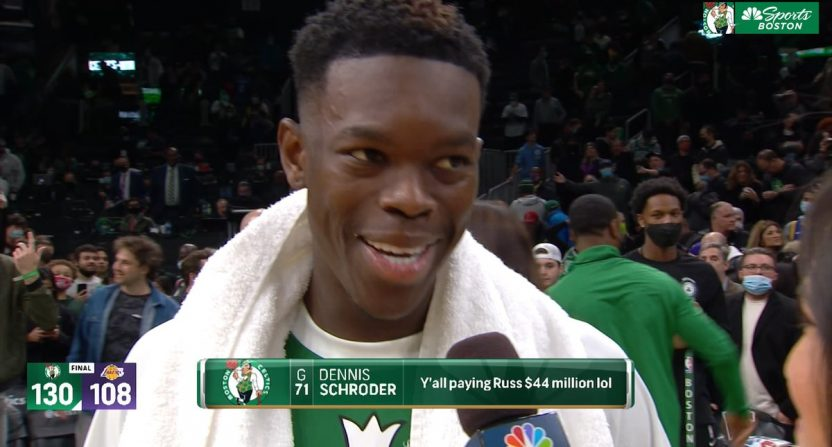 NBAMemes's tweet photo. The Celtics' broadcast team deserves a banner 😂 https://t.co/1vwZN1lhB8
