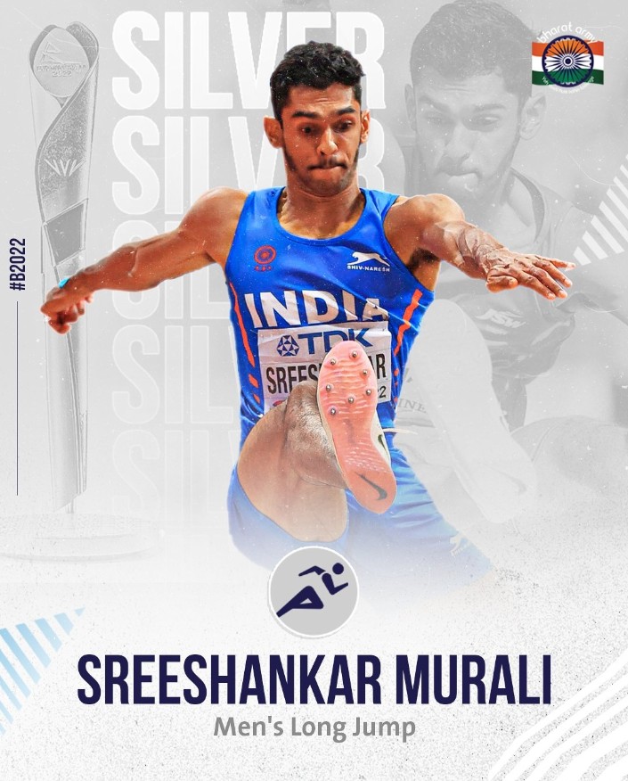 Two of d 'Firsts' for #India
These 2 Young Men hve got d very 1st Two Medals of #HighJump & #LongJump 
This is Stupendous Feat..as Track & Field has always been India's weak area..Not Anymore !!!
#TejaswinShankar #MuraliSreeshankar 
@WeAreTeamIndia @IndiaSports 
#CWG2022India