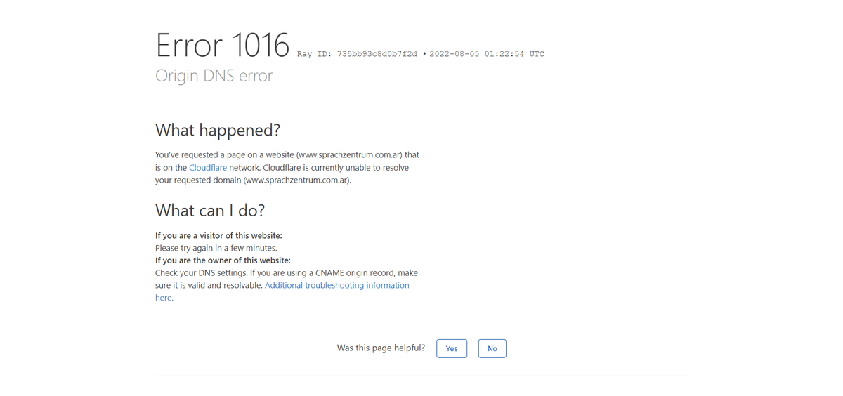 Sprachzentrum's tweet photo. @goGreenGeeks This is the error page https://t.co/g9Gr1cpUL9