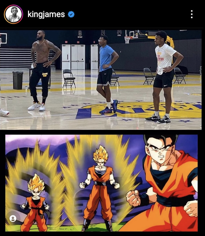 NBAMemes's tweet photo. Here's another Dragonball pic for LeBron https://t.co/iWz3Rbq70X