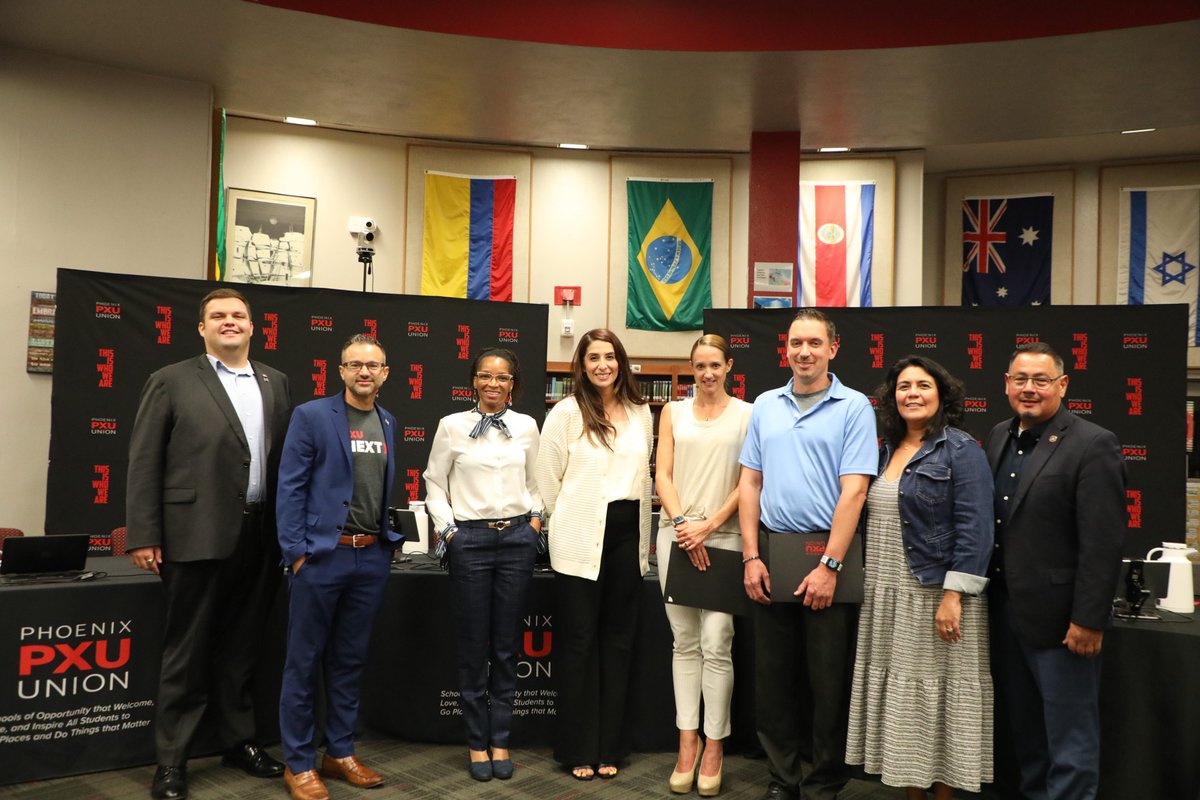 Tonight, our Governing Board honored our three District Employees of the Year 🎉 Congratulations to Cortney Georgia, James Ward, &amp; Karla Salazar (not pictured)! Thank you for your hard work and dedication to Phoenix Union and your respective campuses 👏 #ThisIsWhoWeAre #PXUNext