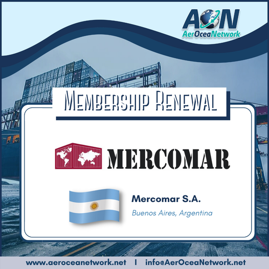 AerOceaNetwork's tweet photo. We are pleased to announce that Mercomar S.A. in Argentina has renewed their membership to AerOceaNetwork!
#LogisticsNetwork #freightnetworks #AerOceaNetwork #AINetworks #freightforwarder #logistics #cargo #freightforwarding #freight #supplychain #mercomar https://t.co/VspQTudRSy