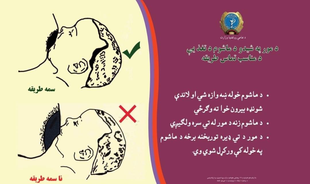 SayedrahimNasr1's tweet image. درنو میندو!
ماشومان مو تر دوه کالونو  پورې په بشپړه توګه د مور په شیدو تغذیه کړیئ ترڅو د نس ناستې او خوارځواکۍ څخه په امان وي 
#WBW2022 #worldbreastfeedingweek2022