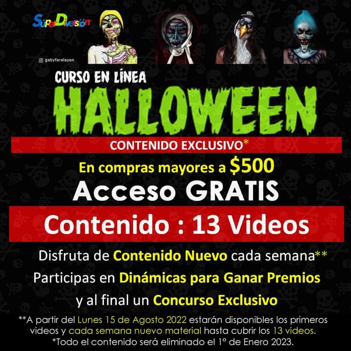 superdiversion's tweet photo. #Promoción de #Agosto

En compras mayores a $500 en productos @superdiversion tienes acceso al #curso en línea de #halloween

#Halloween2022
#promociones
#diademuertos
#catrinas
#facepainting
#Mexico https://t.co/Eol6vFL3Sh