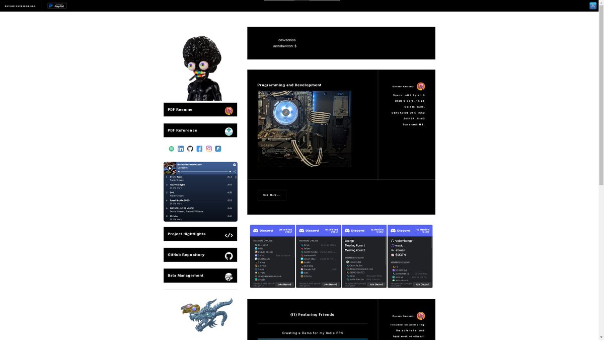 My personal development initiative has been coming together, implementing both UX and UI principles and security/privacy features. The latter, most developers forget or disregard but make the site a much more enjoyable rounded experience. Agree? dawsonisawesome.com