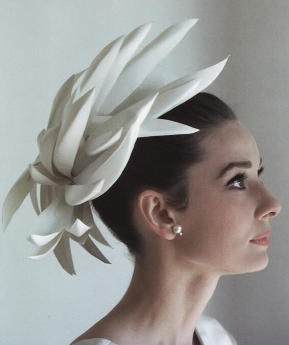 audrey hepburn modeling givenchy hats, photographed by howell conant in 1962