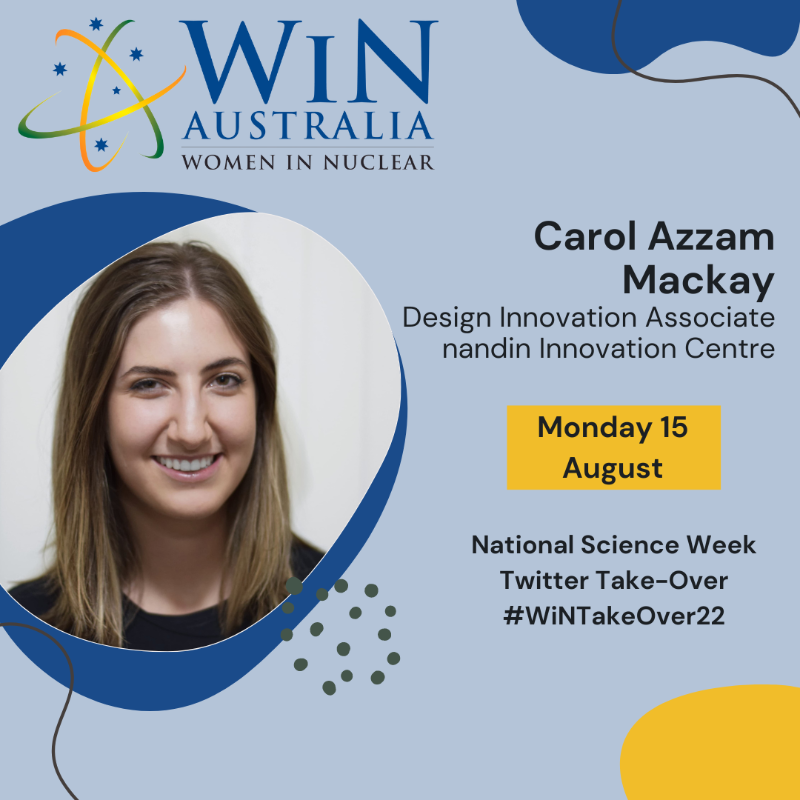 Kicking of the @Aus_ScienceWeek #WiNTakeOver22 will be @CarolMackay_! Join Carol for a backstage view of the first day of the @ANSTO @ScienceWeek Hackathon and learn how design thinking can catalyse scientific innovation