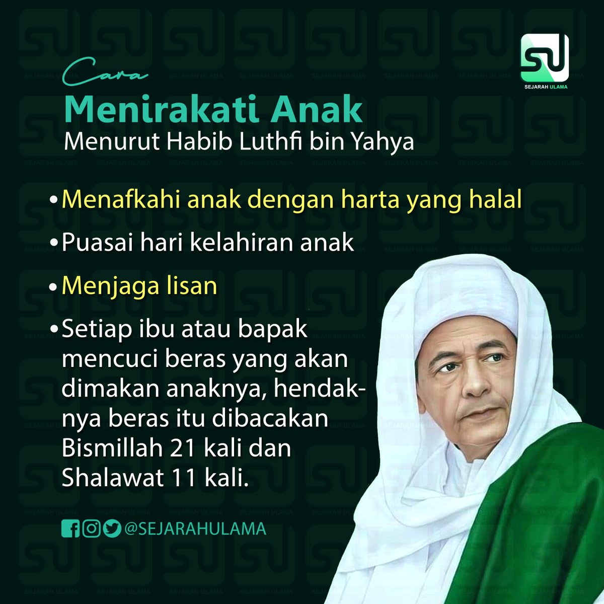HIDJKSL's tweet photo. Cara menirakati anak menurut Habib Luthfi bin Yahya. ~ https://t.co/FQtXlLkP1Y