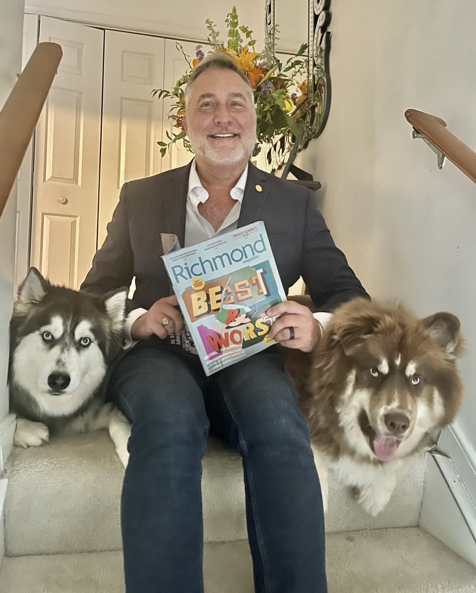 Wow! Thank you to the readers of @RichmondMag for voting me Most Engaging Radio Personality!! Now if I can just impress Jax and Teddy Roosevelt- they only care when I have treats! See ya on the radio in the morning! @NewsradioWRVA