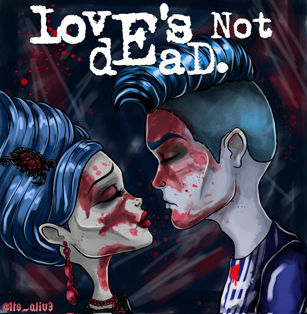 1tsaliv3's tweet image. Monster High - Love&apos;s Not Dead🥀 

a reimagined version of My Chemical Romance&apos;s Three Cheers For Sweet Revenge album cover ♥️