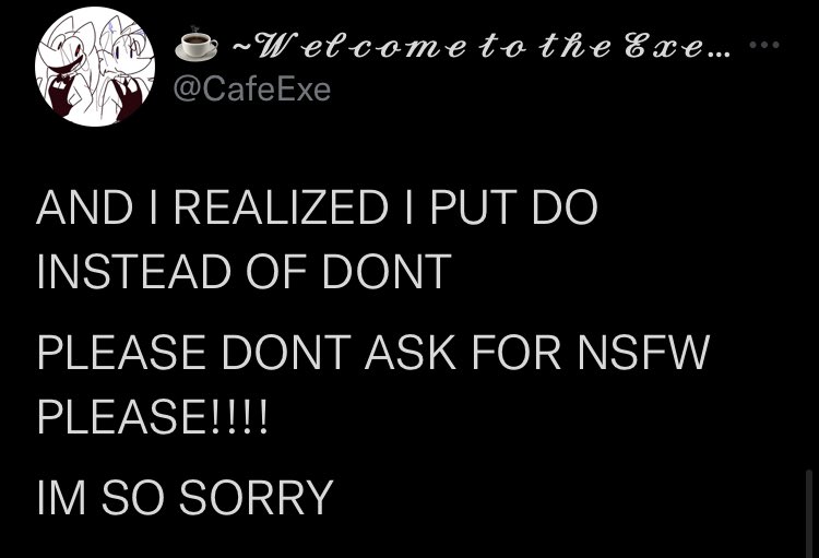 huskowusko's tweet photo. Also uhh my dumbass had a typo so uhh yeah please do not ask anything NSFW

Please and thank you https://t.co/mkM1M9dNX5