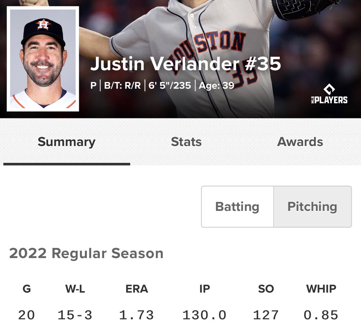 RT @JLasagna43: Gerrit Cole not being close to Verlander in the Cy Young race is an embarrassment https://t.co/icBWjVByTo