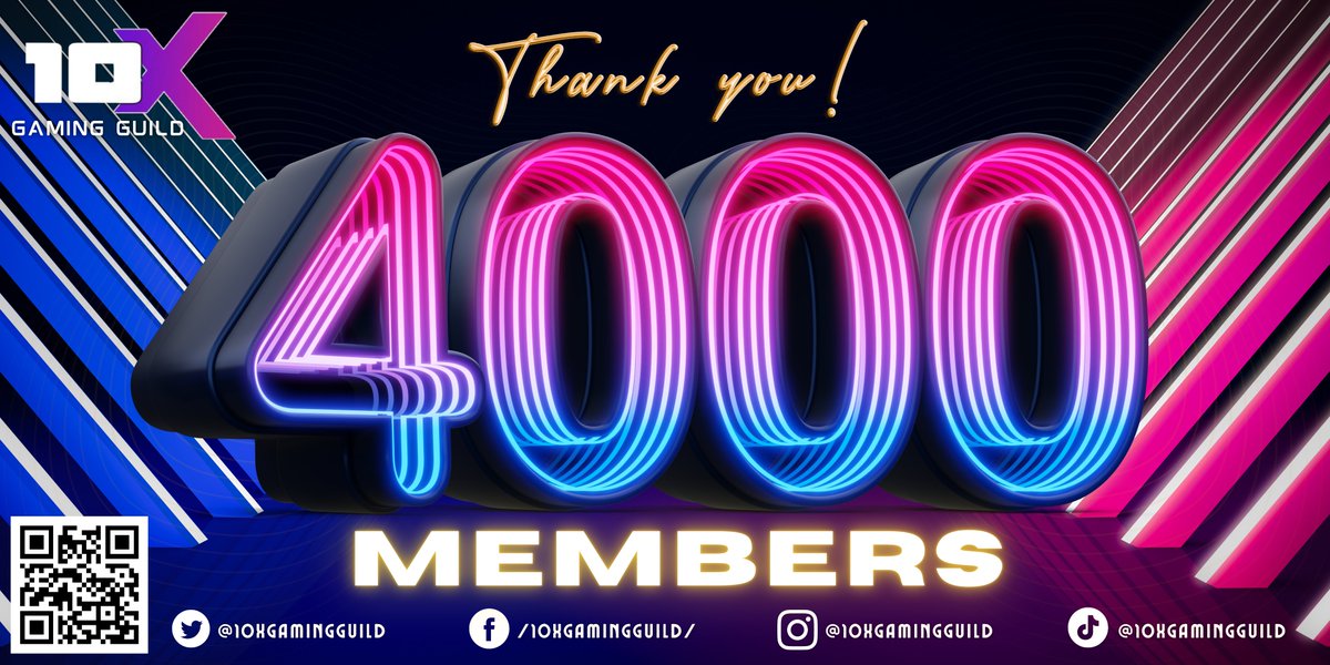 10XGamingGuild's tweet photo. 🔥 LFG! Congrats 10X FAM 4000 MEMBERS! 🔥

Thank you to everyone who helped us achieve this victory, including the extremely active members, diligent ushers, and major staff members of 10XGG!  

DISCORD LINK: https://t.co/KRLKq8Limj https://t.co/uyfprpRA7Z
