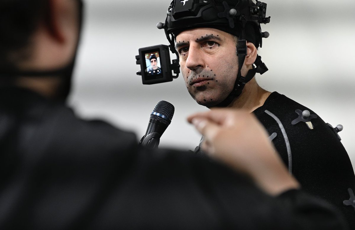 SpaceBoyMX's tweet photo. 10:35 🎬
#RubenZamora en la grabación de 10:35, con nuestro sistema @Vicon #motioncapture y @FacewareTech para animación facial.
#wearespaceboy #shortfilm #animation @WCMMexico @erik_vfragoso #ManuelCoe @ameliavegamusic #silencetrack #lacuevadelosoaudio @mocapsolutions @HCGTech https://t.co/faKN8Hvz6z